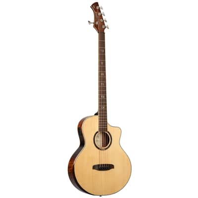 Ortega KTSM2-5 Signature Series Ken Taylor Solid Spruce Top Nato Neck Cutaway 5-String Acoustic-Electric Bass Guitar w/Gig Bag image 2