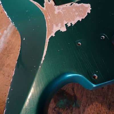 MJT STRATOCASTER RELIC BODY NITRO FINISHED IN SHERWOOD GREEN AGED 2022 image 8