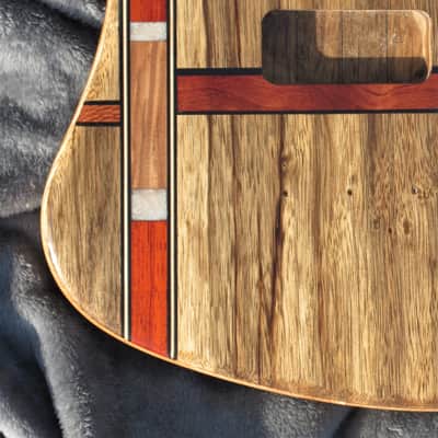 Babik Custom Thunderbird/Fenderbird style body, Art Deco, Black Limba, Handmade image 3