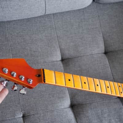 Warmoth 1-Piece Maple Neck with Amber Finish and Locking Hipshot Tuners! image 18