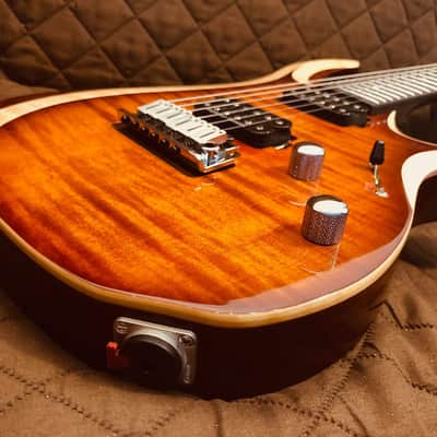 Cort X700DUALITYAVB Duality X Series Flamed Maple on Swamp Ash Body 6-String Electric Guitar w/Bag image 5