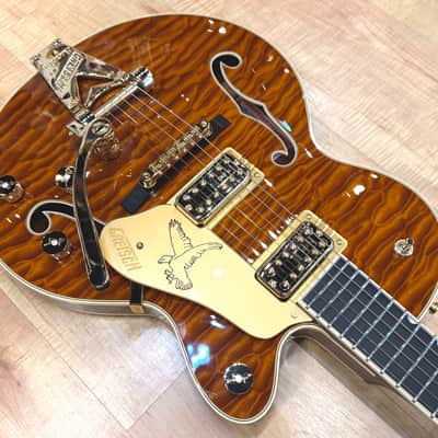 Gretsch Limited Edition Falcon Center Block Jr. with Bigsby Quilted Maple Top 2025 - Roundup Orange image 6