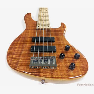 Sadowsky Masterbuilt CS Modern Natural High-Polish 5-String Electric Bass 5A Flamed Koa Top 7.8 lbs! image 7