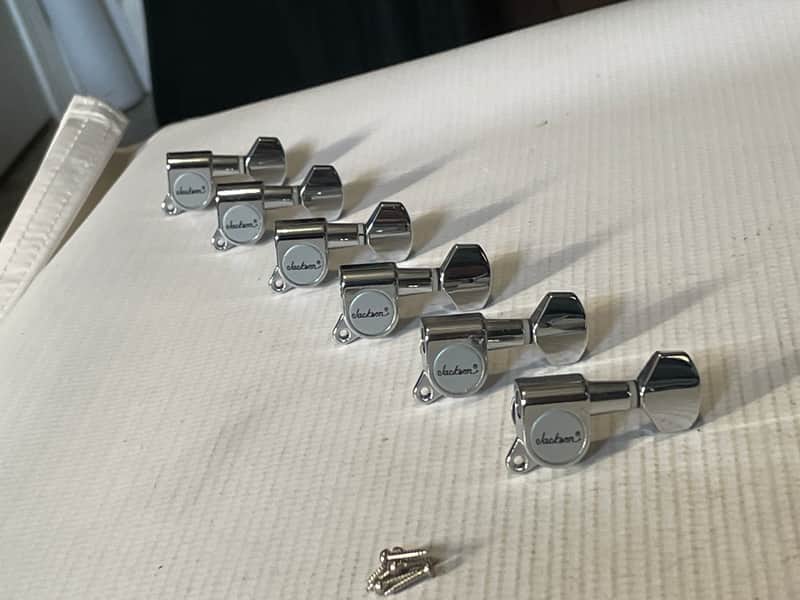 2000's Jackson Kelly & Dinky Guitar Chrome Jin Ho Korea Tuners Tuning Pegs 6 In Line image 1