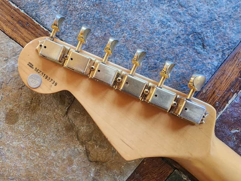 Fender strat neck MIM Deluxe 60th Anniversary 2006 - rosewood/gold image 1