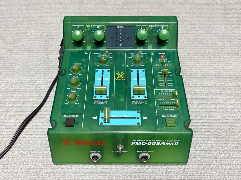 Vestax PMC-005A MKⅡ スケルトン DJミキサー ベスタクス Vestax PMC-005A MKⅡ Blue Translucent DJ Mixer | Reverb