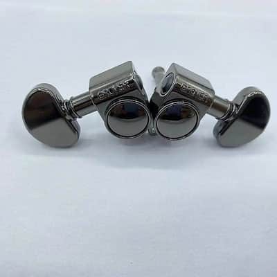 Grover 3x3 Black Nickel Guitar Tuning Pegs Machine Heads Keys image 4