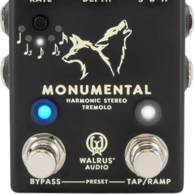 Walrus Audio Monumental Harmonic Stereo Tremolo Effects Pedal, Black image 1