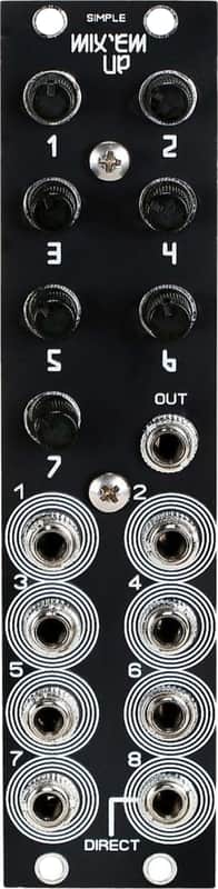 Blue Lantern Simple Mix 'Em Up Mixer 8 Channel Mixer Modular Eurorack Synth Module image 1