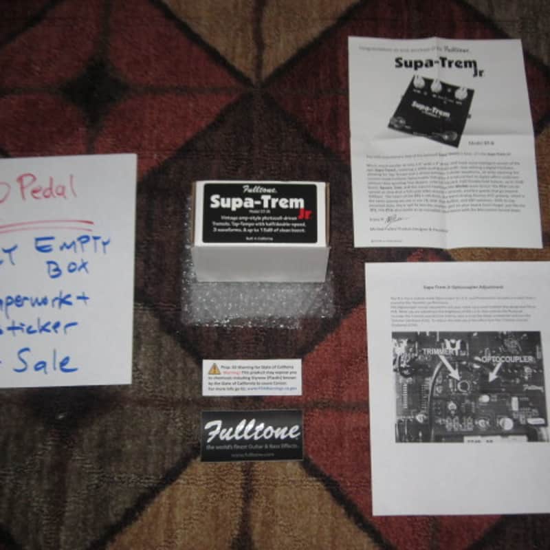 2019 Fulltone EMPTY BOX & paperwork + sticker ONLY for Sup…