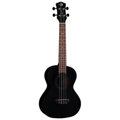 Luna Vintage Mahogany Tenor ukulele NEW Black Satin w/ Gig Bag image 4