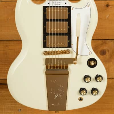Epiphone Inspired By Gibson Custom 1963 Les Paul SG Custom w/Maestro Vibrola | Classic White image 1