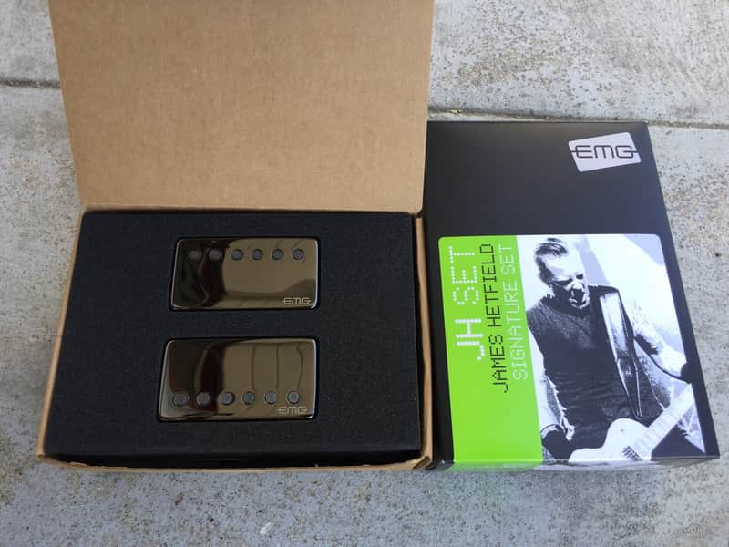 EMG JH/SET Black DLC James Hetfield Signature Humbucker Set image 1