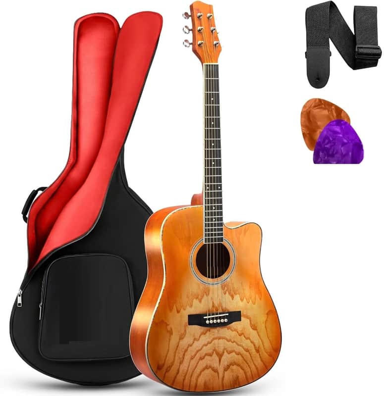 Steel String Acoustic Guitar Kit, 41" Full Size Cutaway w/ Ashtree Top image 1