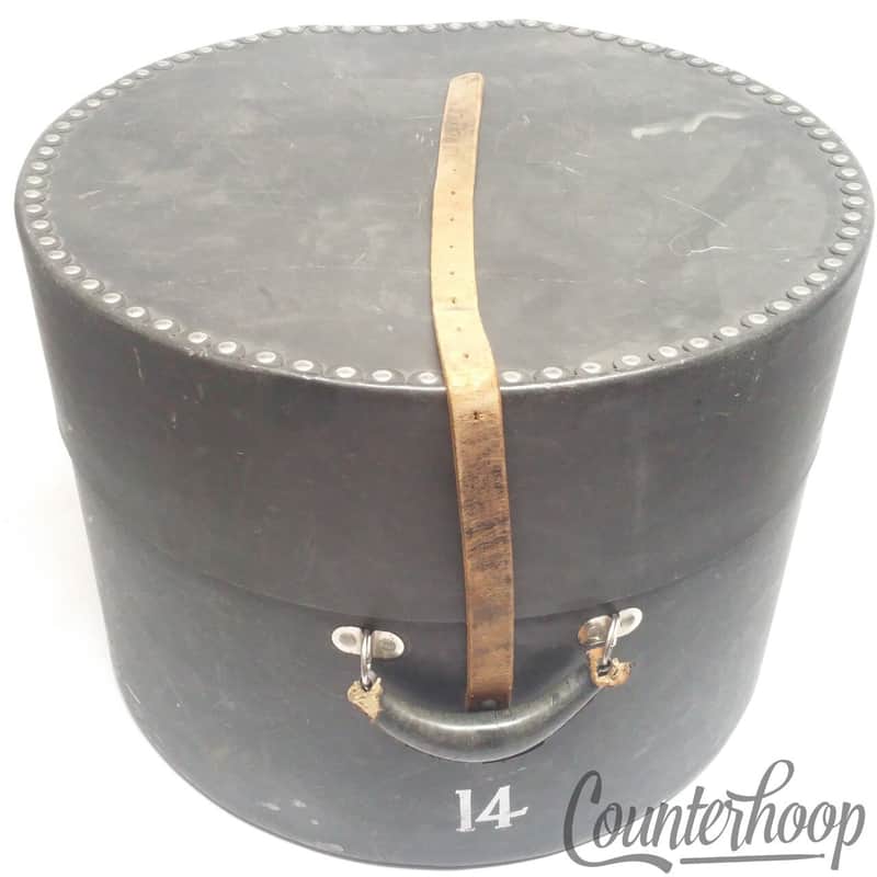 Leedy 12-14x18"Bass Drum/Marching Tom Hard Shell Drum Case Fiber USA Vintage 40s image 1