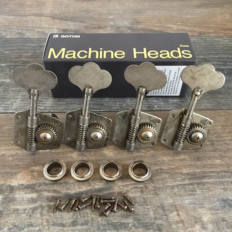 GOTOH VINTAGE RELIC REVERSE PRECISION BASS TUNERS FOR FENDER JAZZ BASS 50's 60's & PRECISION BASS image 1