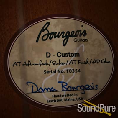 Bourgeois D Custom LSH AT Acoustic Guitar #10354 image 4