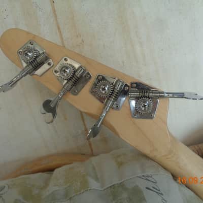 Bass guitar: Ricky styled musicman bridged custom made bass image 4