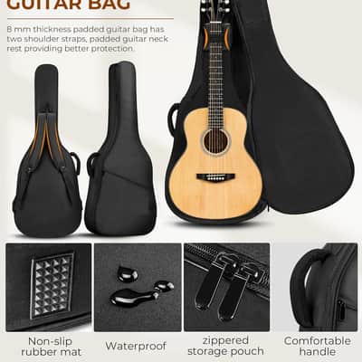 3/4 Steel-String Acoustic Guitar, 36 Inch Acustica Guitarra Starter Bundle with Gig Bag Tuner Capo for Beginner Adult Teen, Natural image 6
