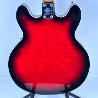 Univox ES-335 Style Red Sunburst 60s-70s w/ Hard Case image 16