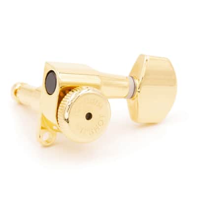 Hipshot Vintage 8.5mm Gold 3x3 Enclosed Griplock Tuner Kit, with UMP kit