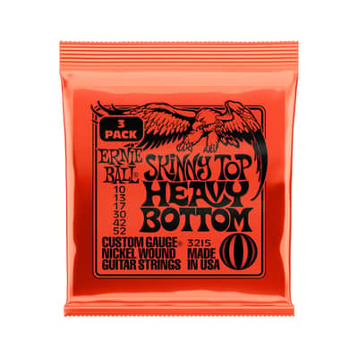Ernie Ball 10-52 3 Pack Skinny Top Heavy Bottom Electric Guitar Strings image 2