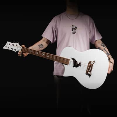 Lindo Left Handed White Dove V2 Electro Acoustic Guitar with Preamp / Tuner / EQ and Padded Gigbag image 2