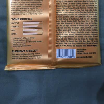Ernie Ball 2833 Hybrid Slinky Round Wound Electric Bass Strings (45-105) 2010s - Silver image 2
