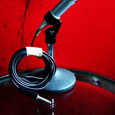 Vintage RARE 1950's Shure 245S ceramic microphone / 777 crystal Hi Z harp mic w accessories image 3