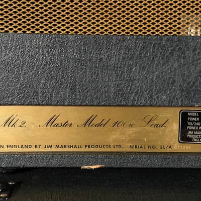 Marshall JMP 2203 Mk2 Master Model Lead 100-Watt Guitar Amp Head 1978 - Black image 6