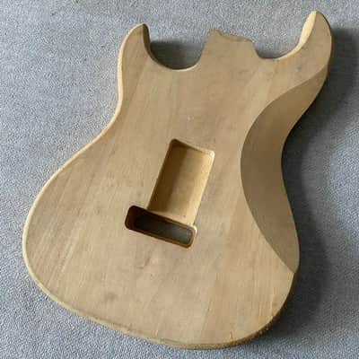 Unfinished Strat Style Basswood Guitar Body image 5