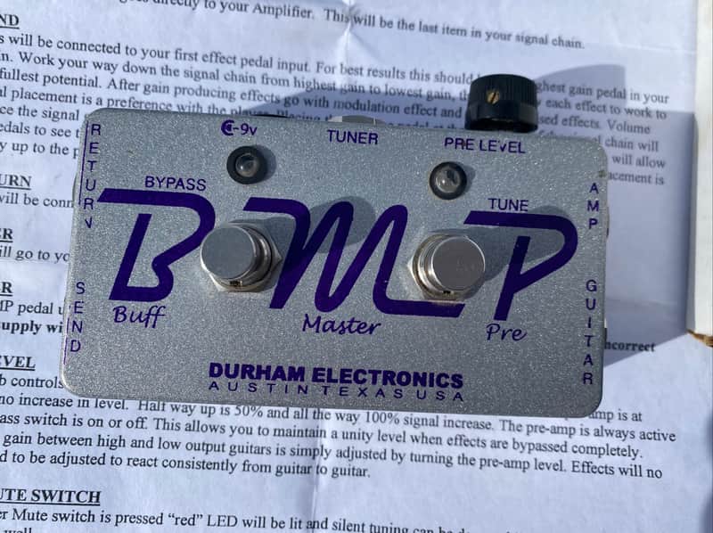 Durham Electronics Buff Master Pre-Amp BMP Buffer Pedal white image 1