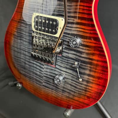 PRS SE Custom 24 "Floyd" Electric Guitar Charcoal Cherry Burst Finish w/ Gig Bag image 8
