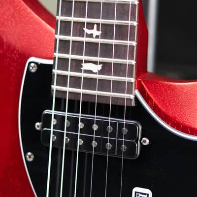 PRS S2 Vela Semi-Hollow Satin Electric Guitar - Red Apple Metallic with Gig Bag image 8