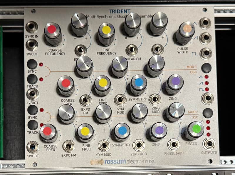 Rossum Electro-Music Trident Multi-Synchronic Oscillator Ensemble Eurorack Module 2019 - 2021 - Silver