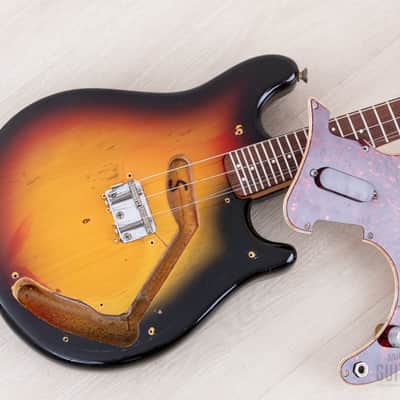 1966 Fender Mandocaster Vintage Electric Mandolin Sunburst, 100% Original w/ Case image 19