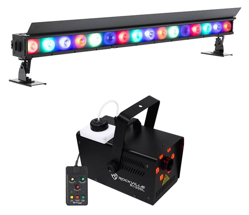 American DJ ElectraPix Bar 16 Wireless DMX RGBAL+UV IP65 Wash Light Bar+Fogger image 1