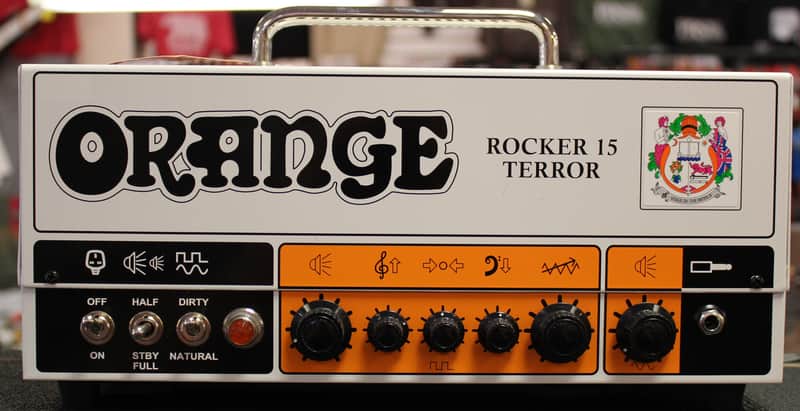 Orange Amplifiers Rocker 15 Terror 15W Tube Guitar Amp Head White w/Bag image 1