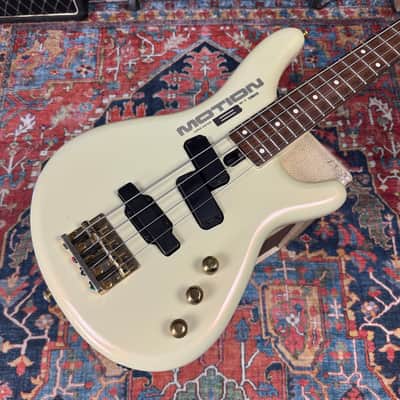 Yamaha Motion Bass MBIII Super Edition Short Scale Bass w/HSC 1980's - Pearl White image 2