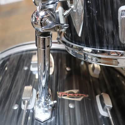 Trixon 3pc Speedfire Drum Set Black Stripe Vintage 1960's image 5