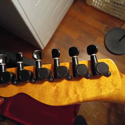 Warmoth Telecaster 2016 - Amber burled maple image 16