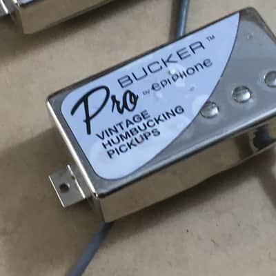 2 Vintage Pro-Bucker Epiphone USA Gibson Les Paul Humbucker Pickups Neck Bridge! image 4