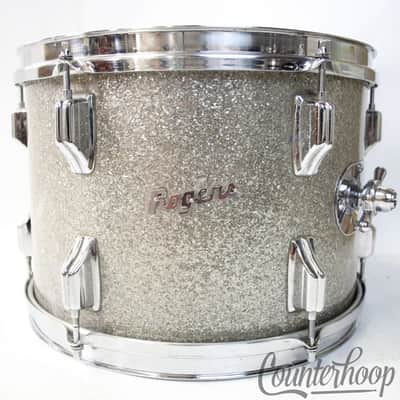 *Rogers 13x9"Silver Sparkle Tom Drum Vintage Powertone Fullerton Swivomatic USA* image 1