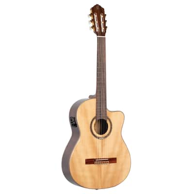 Ortega RCE158SN Performer Series Solid Spruce Top Mahogany Neck Cutaway Nylon 6-String Classical Acoustic-Electric Guitar w/Gig Bag image 2