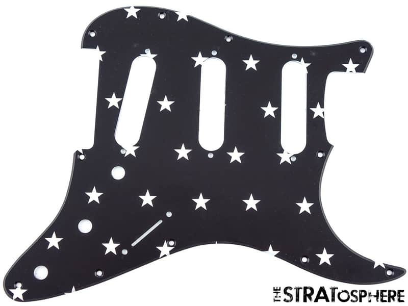 * NEW Stratocaster PICKGUARD for Fender Vintage Strat 8 Hole Stars Print image 1