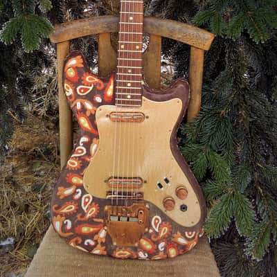Klira Triumphator 1960 vintage German guitar Framus Hofner Hopf leather cover image 2