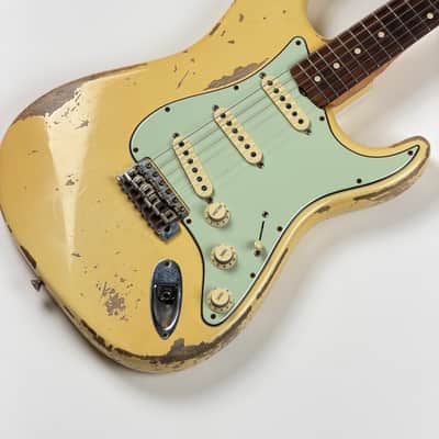 Fender CUSTOM SHOP STRATOCASTER 59 HEAVY RELIC RW V / TODD KRAUSE 2020 - Vintage White Heavy Relic image 3