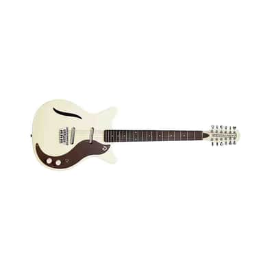 Danelectro D59V12-VWHT Shorthorn Shape Vintage 12-String Electric Guitar w/Hard Case image 5