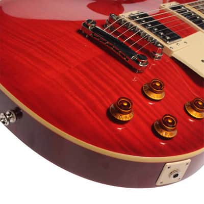 Epiphone 2019 Les Paul Standard Pro Electric Guitar & Bag - Transparent Cherry Red - Used image 9