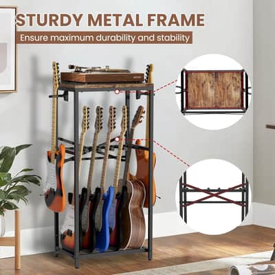 Multi Guitar Stand Rack – Floor Stand for 5–7 Electric & Acoustic Guitars image 6